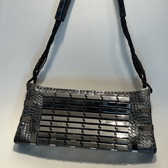 VBH Italia Diva First Edition Crocodile Black & Sterling Silver Hand Bag - Picture 8 of 9